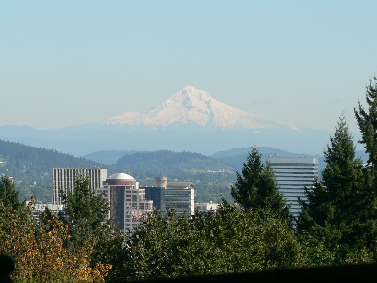 Mount Hood from Portland Rose Gardens